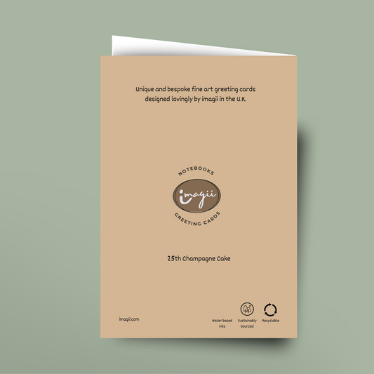 25th Champagne Cake - Card