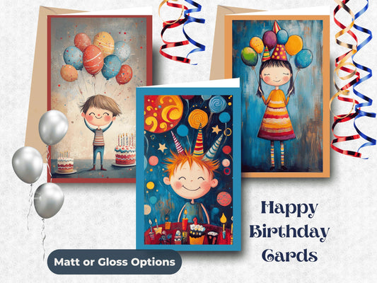 Kids Birthday Balloon cards