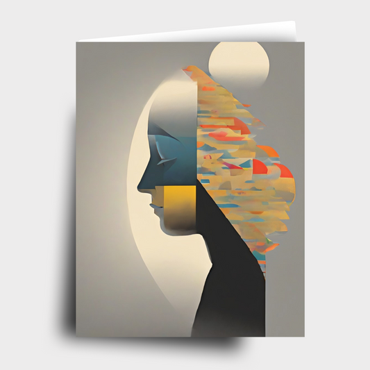 Abstract Geometric Face Cards