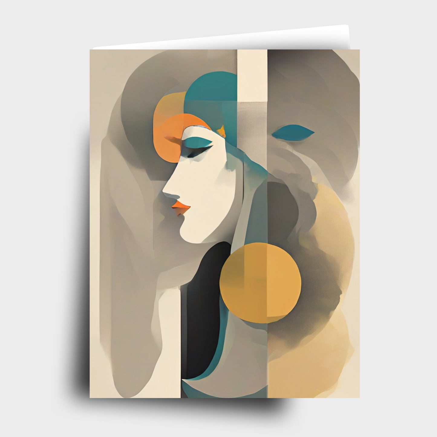 Abstract Geometric Face Cards