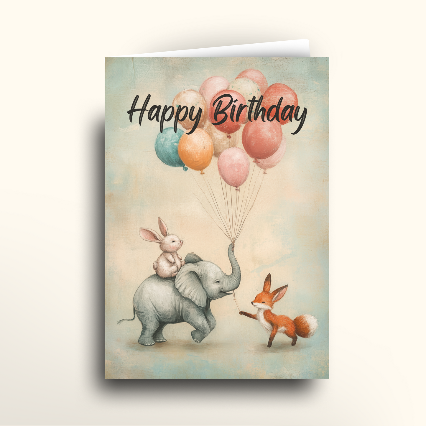 Animal Balloon Party - Card