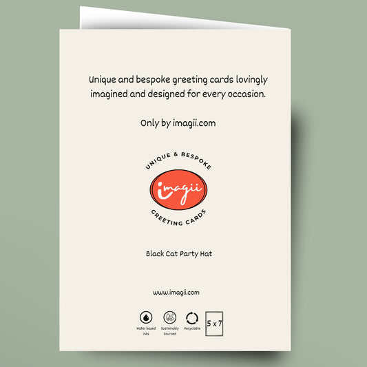 Greeting card with 'imagii' branding on a light green background