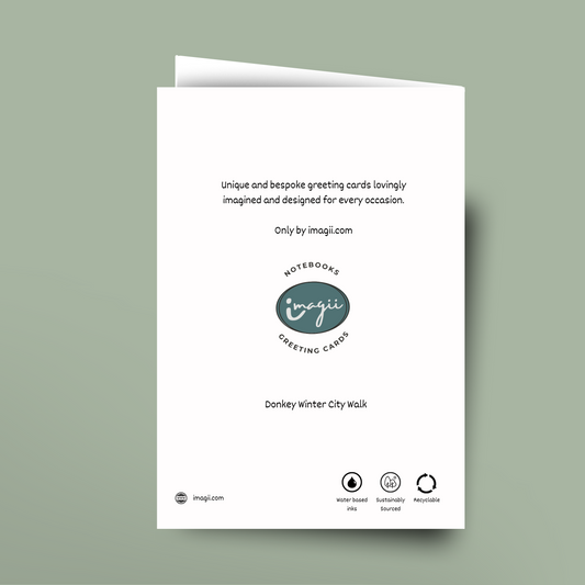 Donkey Winter City Walk - Card