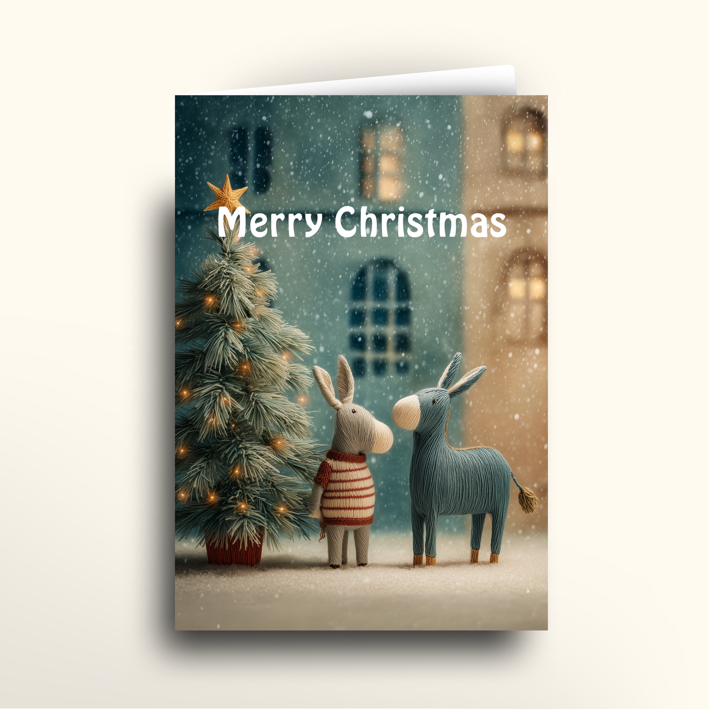 Donkey Winter City Walk - Card