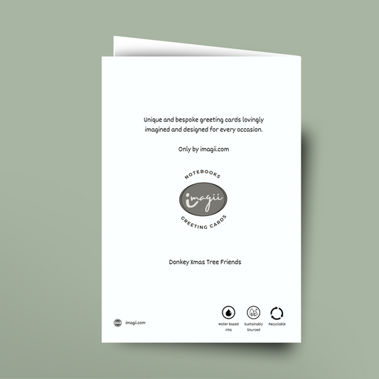 Donkey Xmas Tree Friends - Card