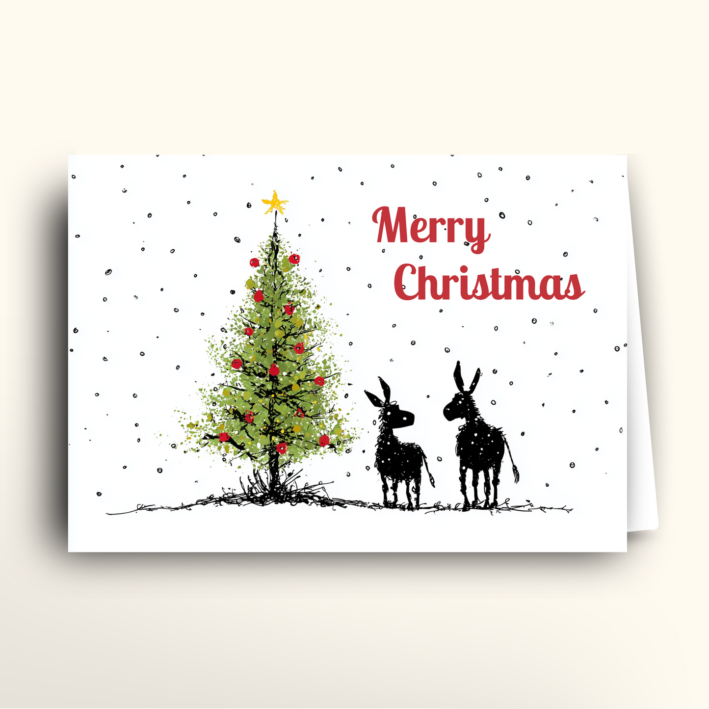 Donkey Christmas Friends - Card
