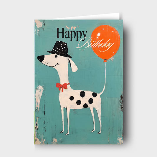 Happy Birthday Dog and Balloon Cards