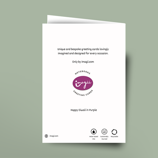 Happy Diwali in Purple - Card
