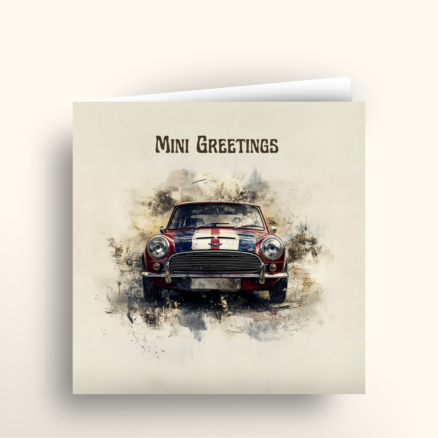 Mini Racing Face - Square Card