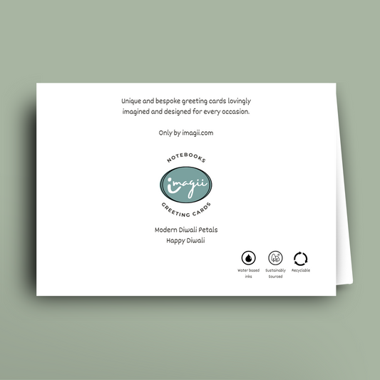 Modern Diwali Petals - Card