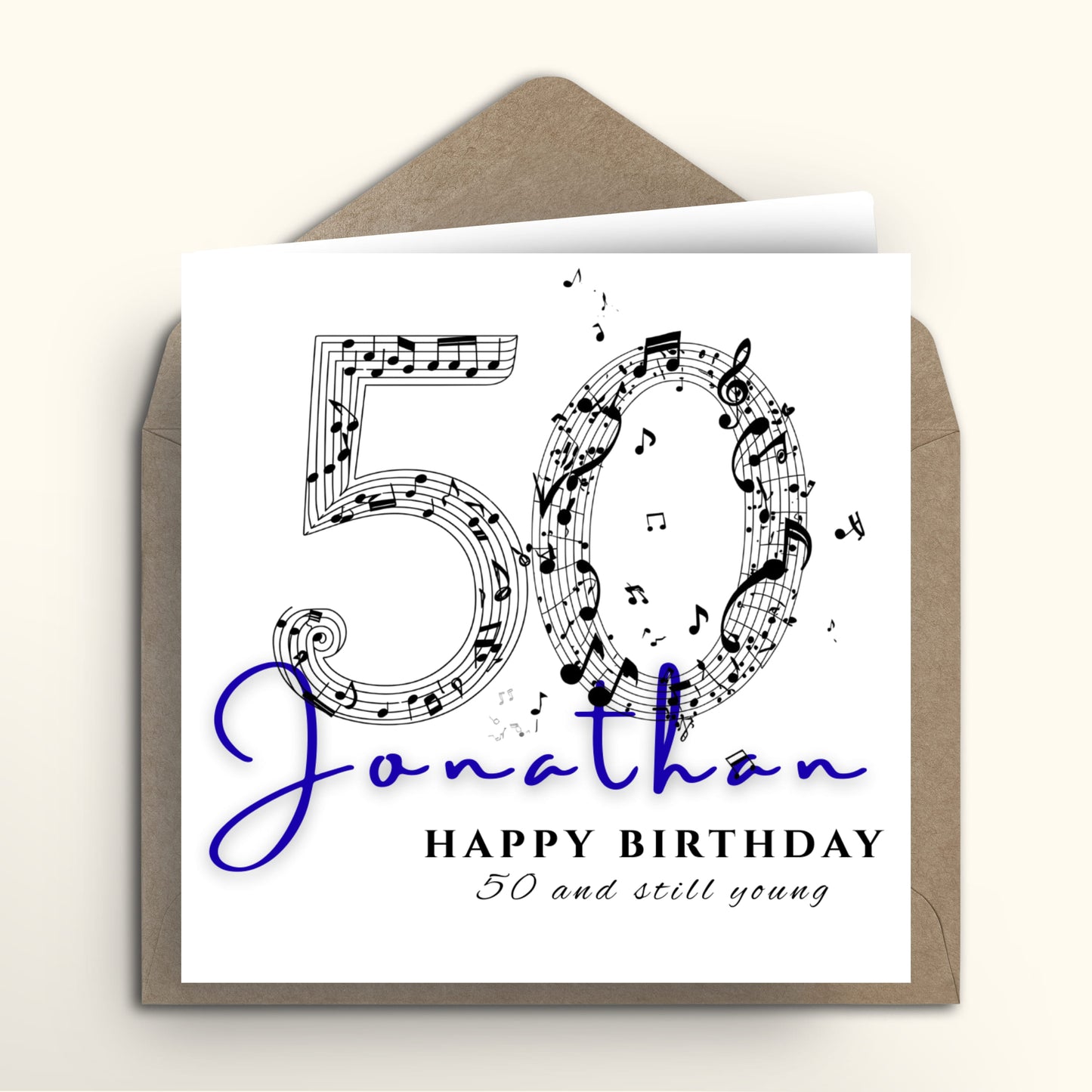 Musical Notes Milestone Birthday card