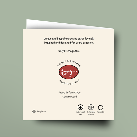 Paws Before Claus - Square Card