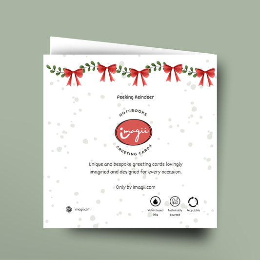Peeking Reindeer - Card