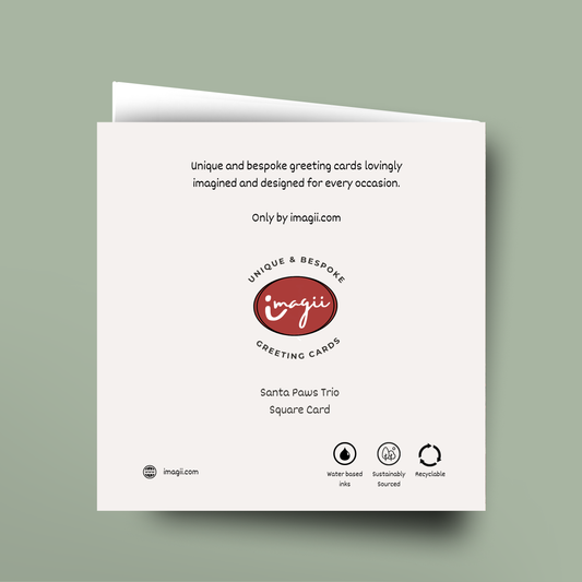 Santa Paws Trio - Square Card