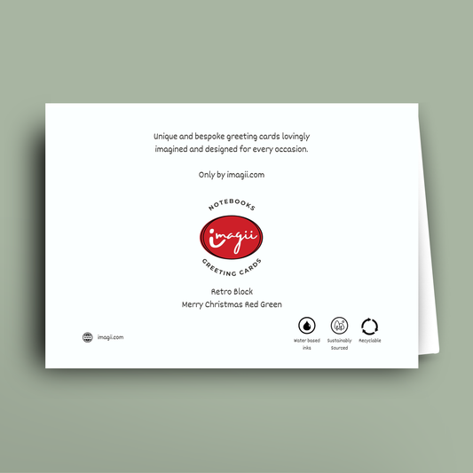 Greeting card with Imagi logo and text on a light gray background