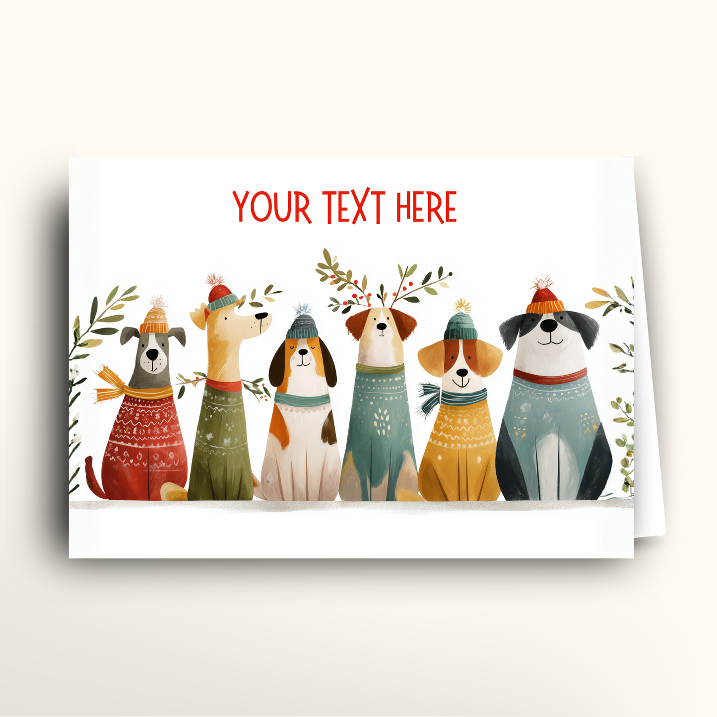 Jingle Bells and Paws - Card