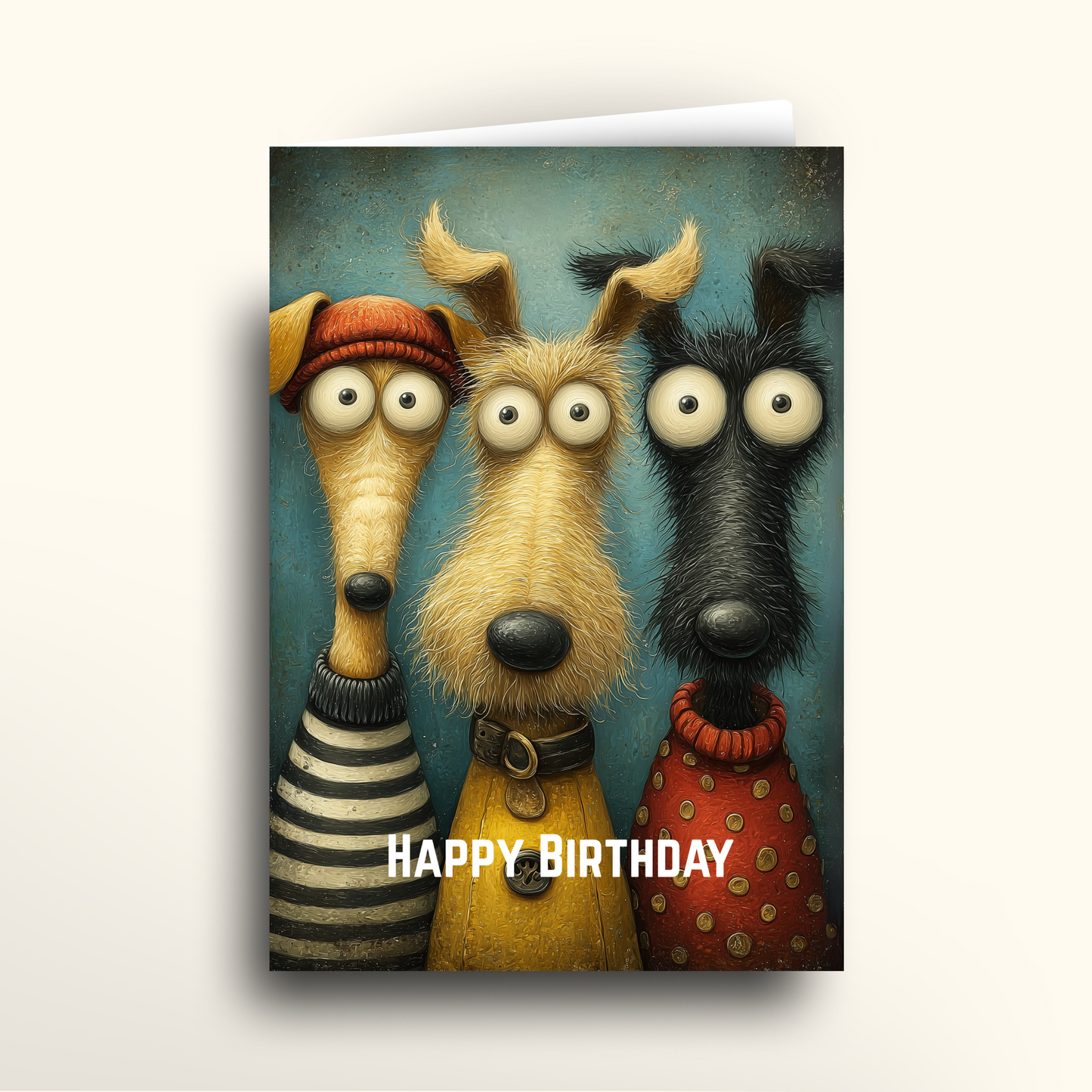 Three Hit Dogs - Card