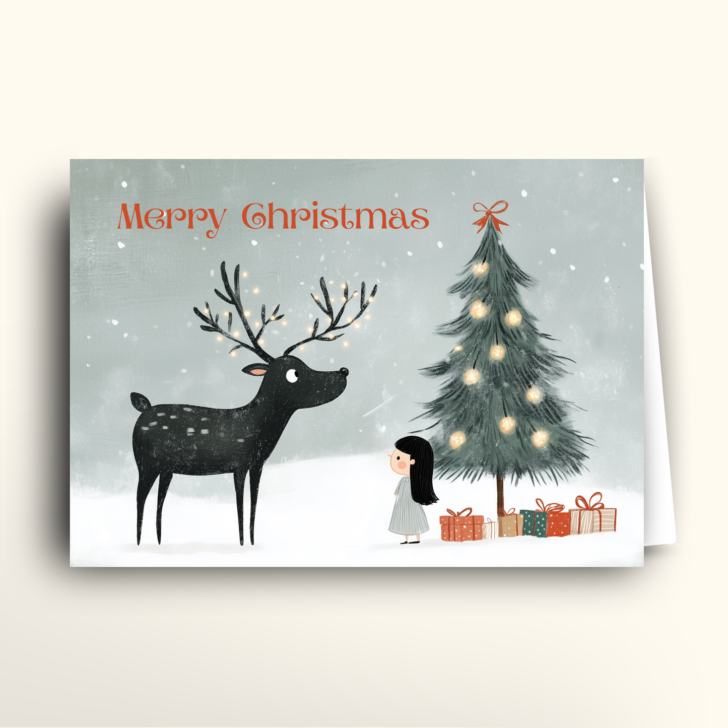 Visiting Reindeer - Card