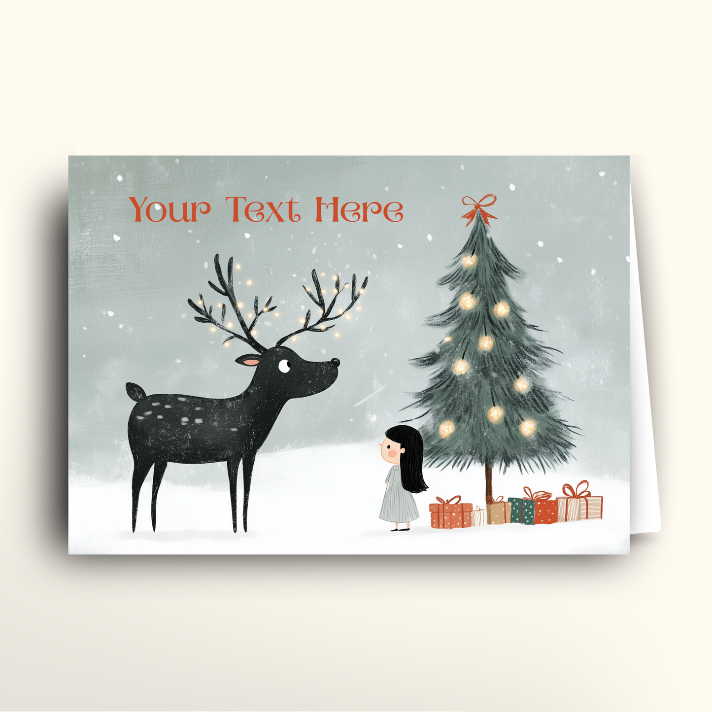Visiting Reindeer - Card