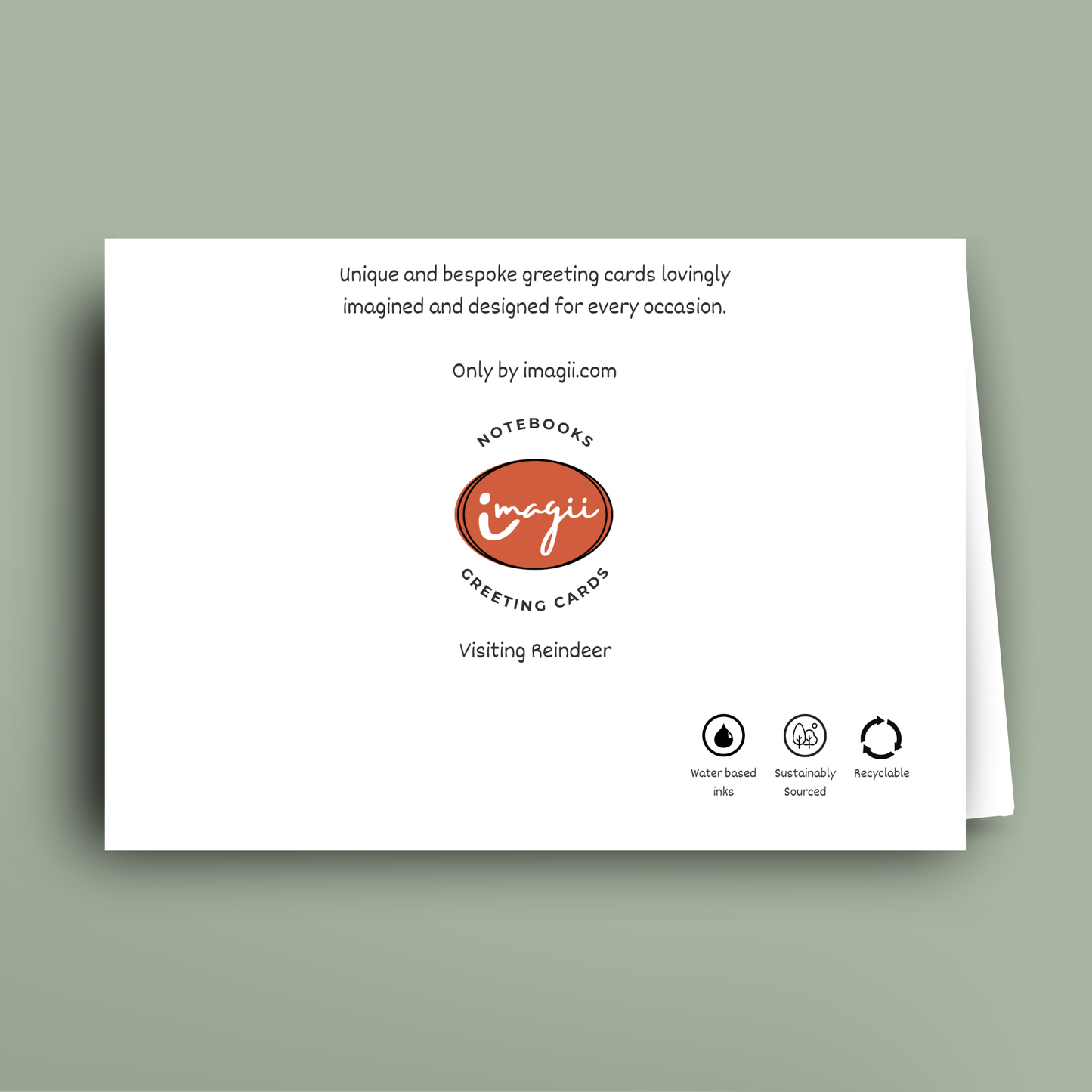 Visiting Reindeer - Card