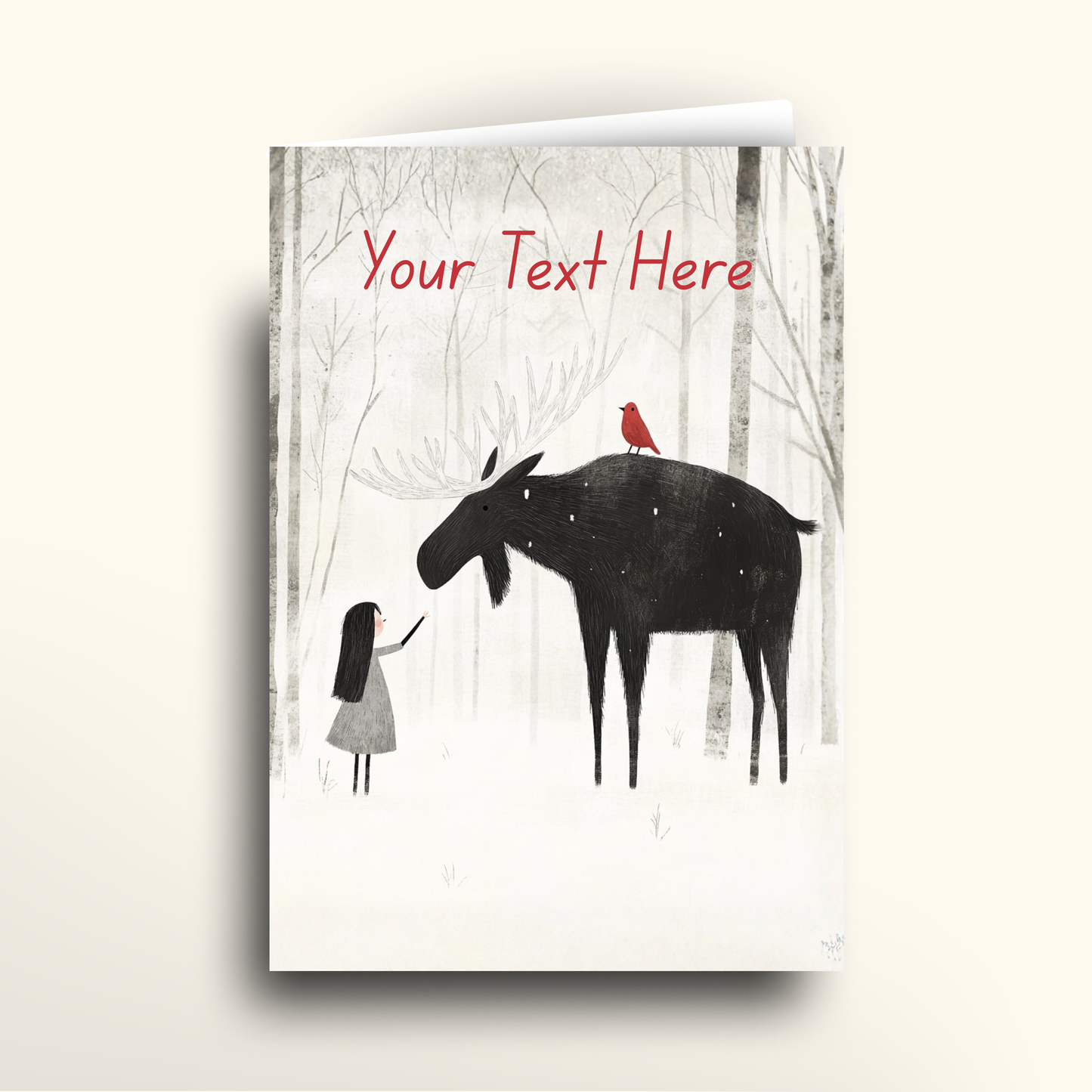 White Winter Friends - Card