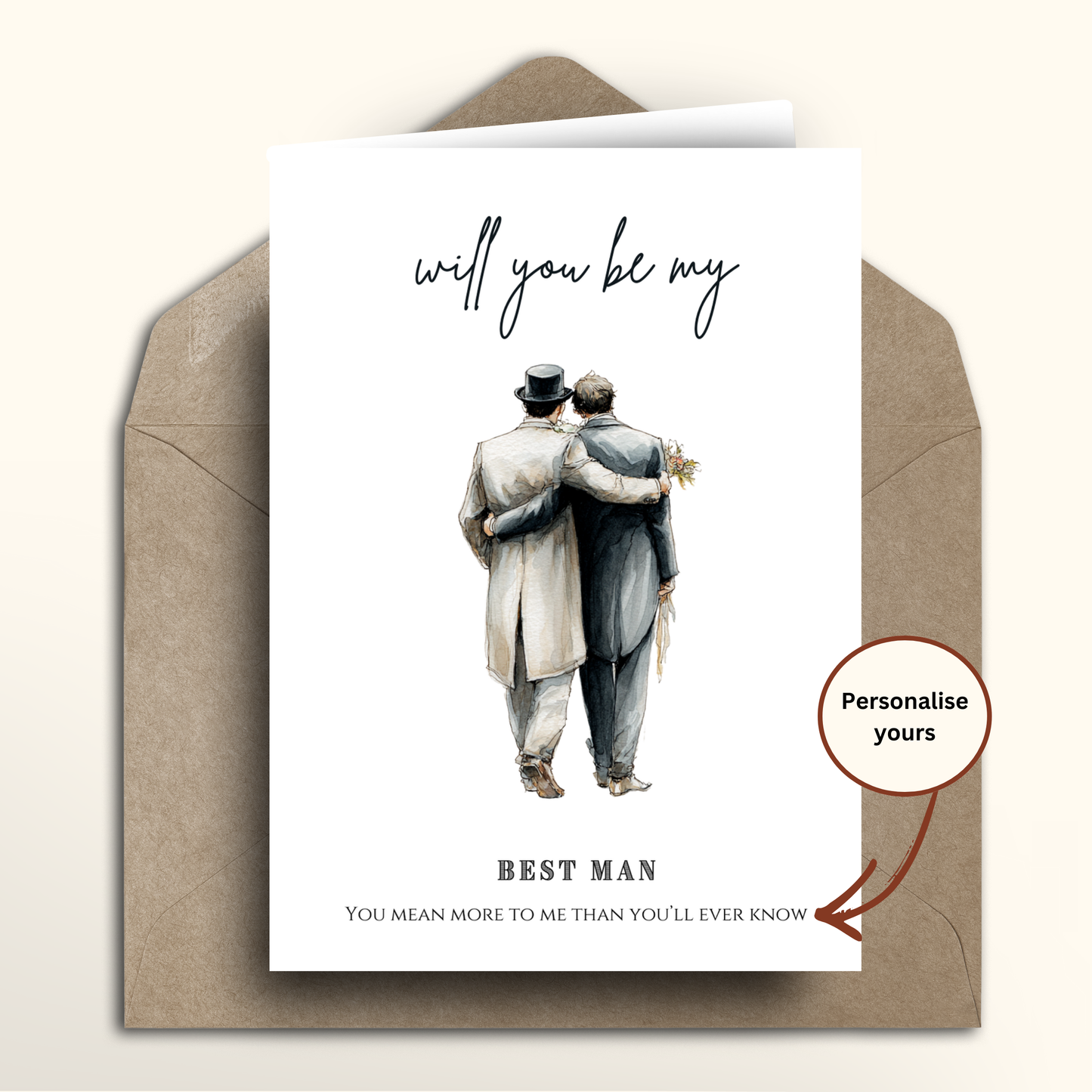 Will you be my Best Man or Groomsman