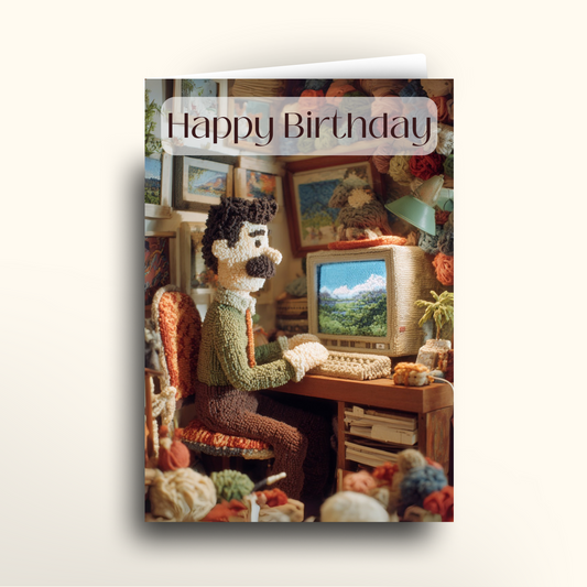 Work From Home in Yarn - Card