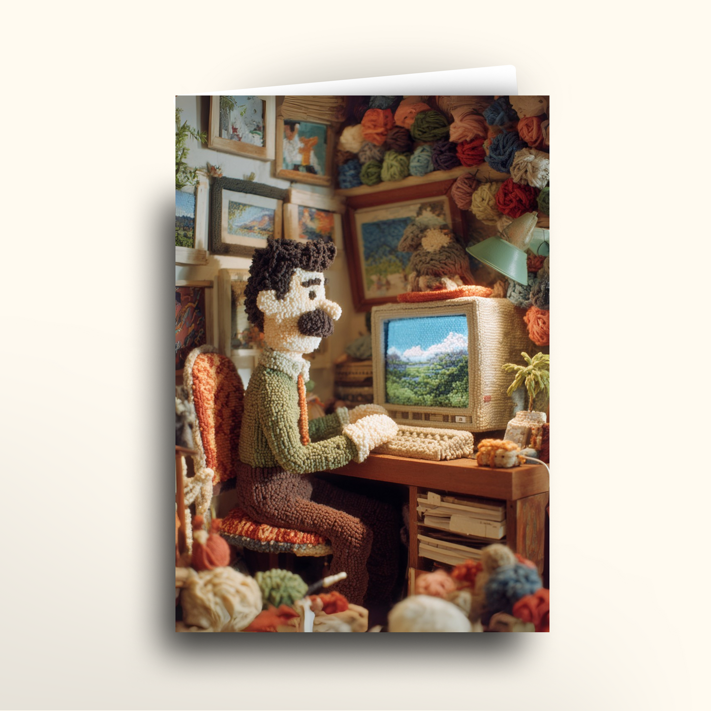 Work From Home in Yarn - Card