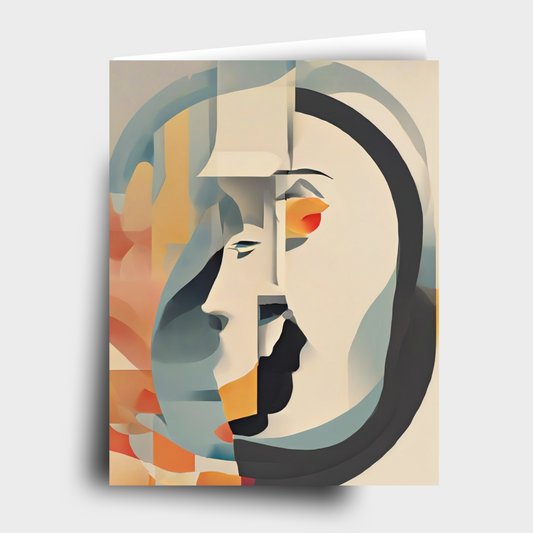 Abstract Geometric Face Cards