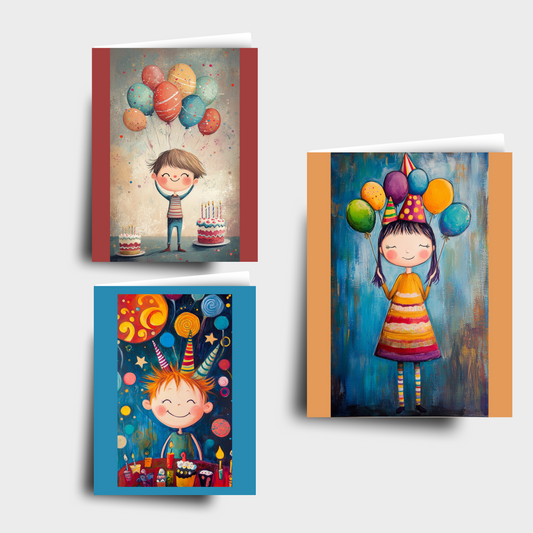 Kids Birthday Balloon cards