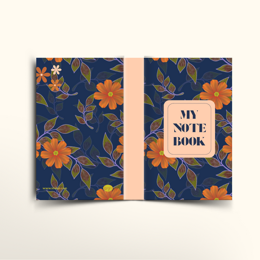 Burnt Orange Flowers - Pocket