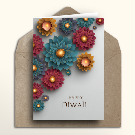 Diwali Marigold Lights - Card