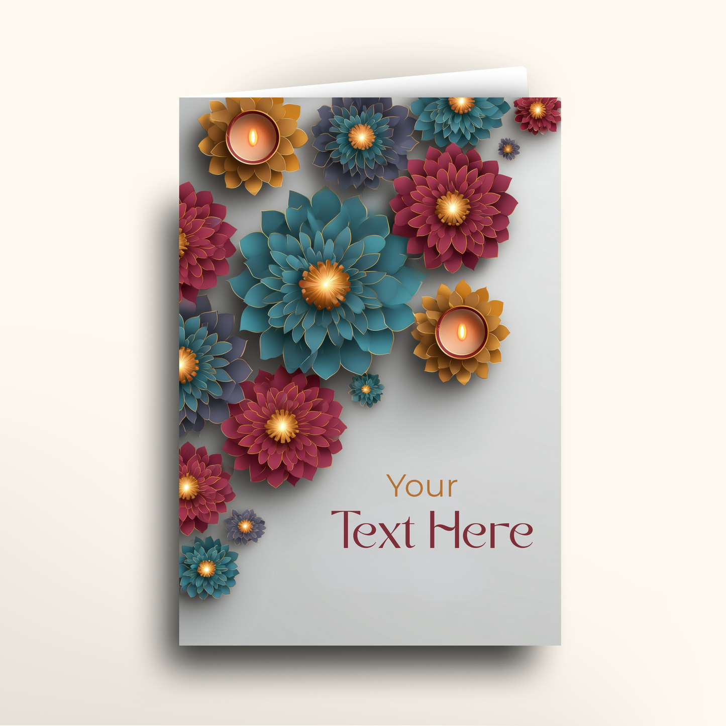 Diwali Marigold Lights - Card