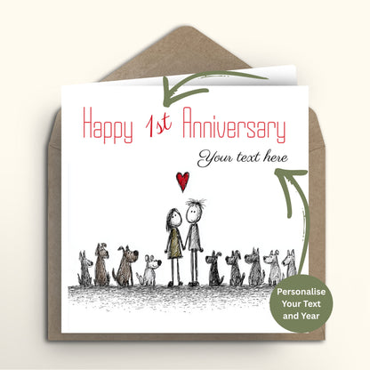 Doggie Gang Anniversary card
