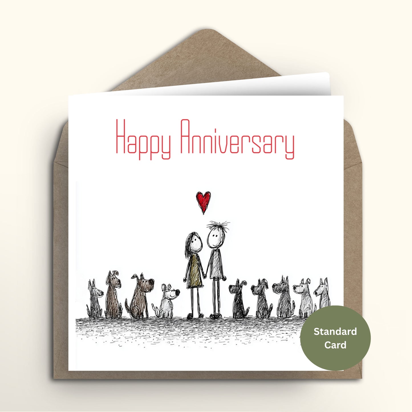 Doggie Gang Anniversary card