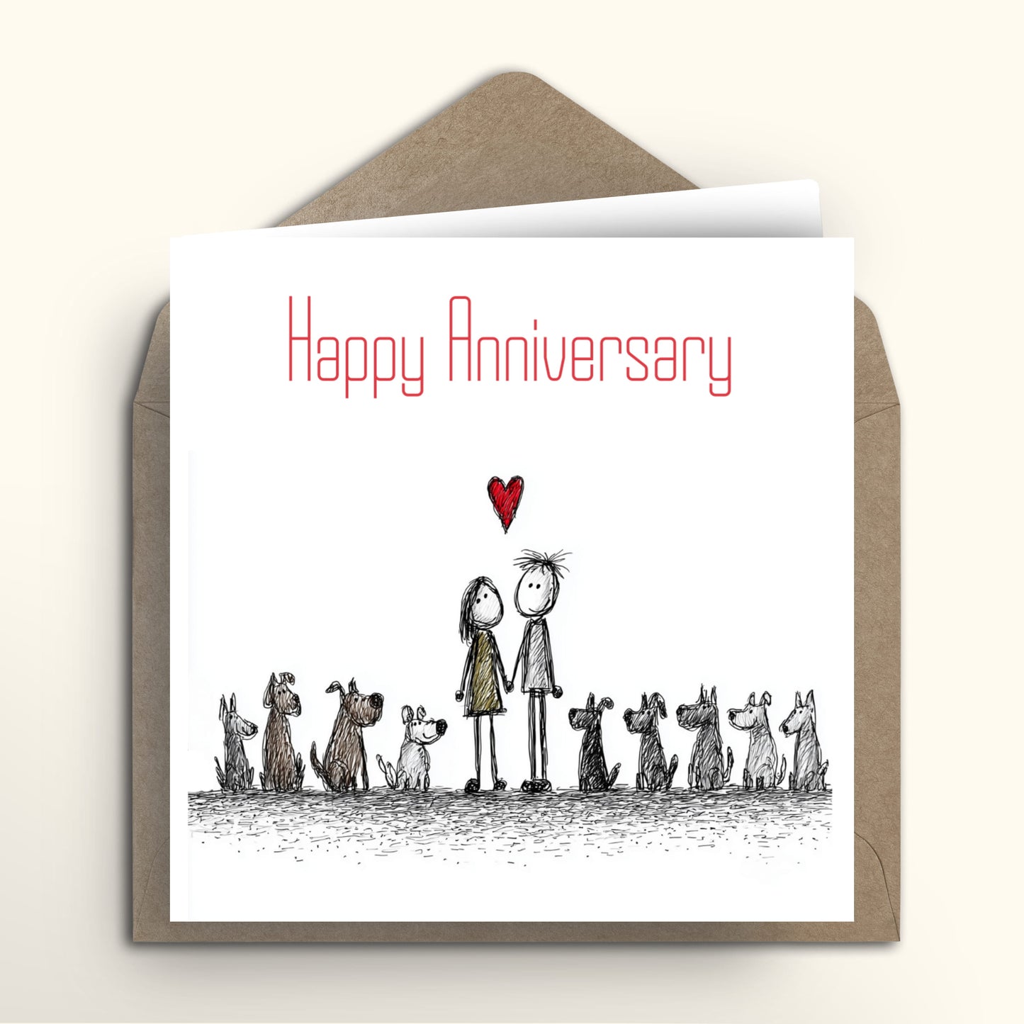 Doggie Gang Anniversary card