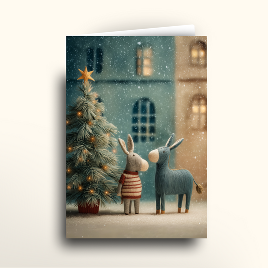 Donkey Winter City Walk - Card
