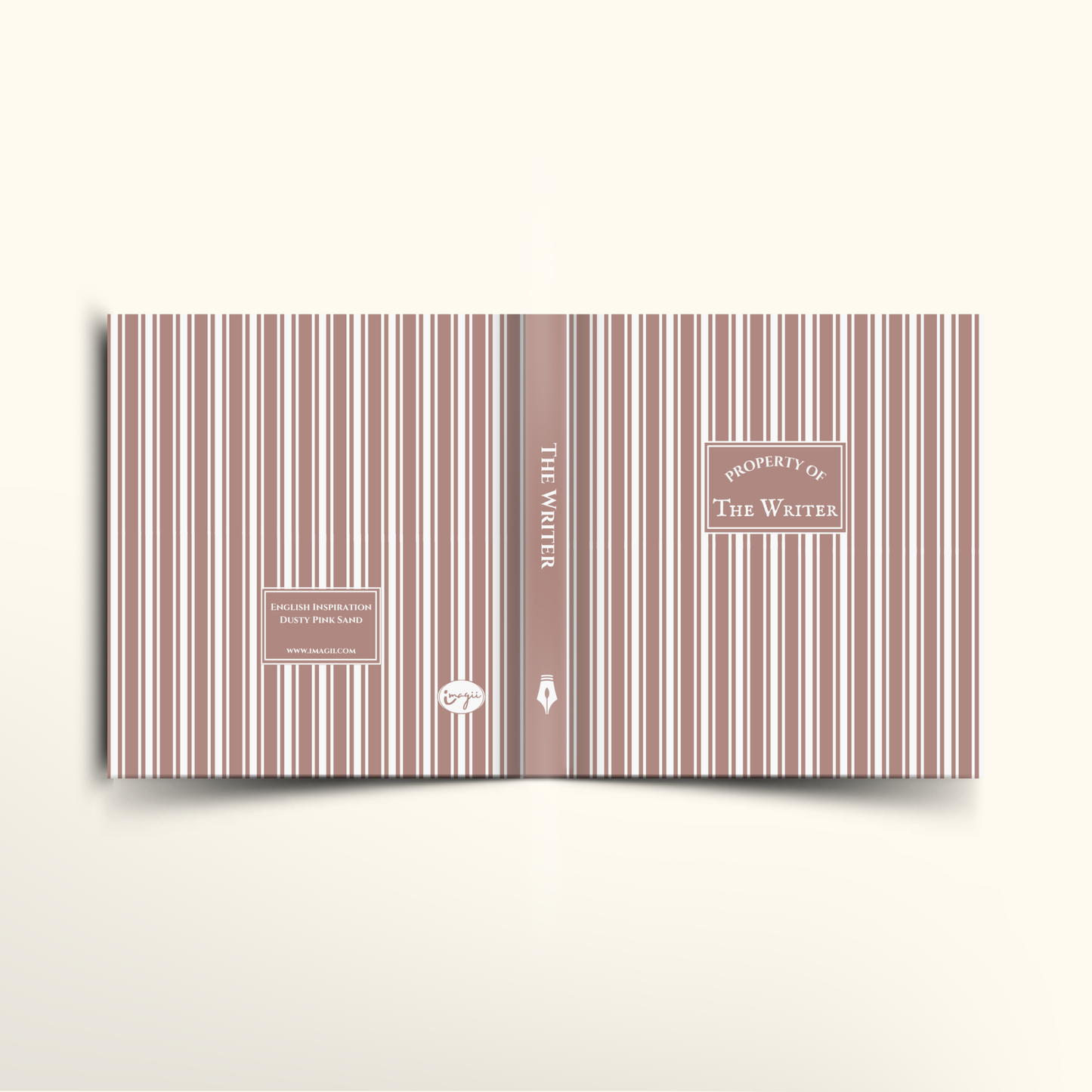 Ticking Stripes - Dusty Pink Sand - A5/US Trade