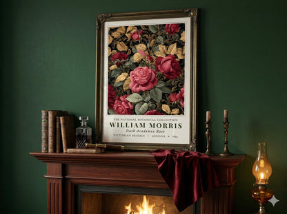 William Morris Exhibition - Dark Academia Rose