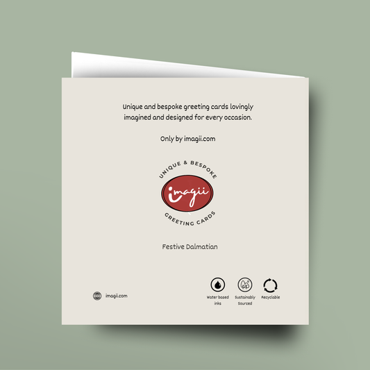 Festive Dalmatian - Square Card