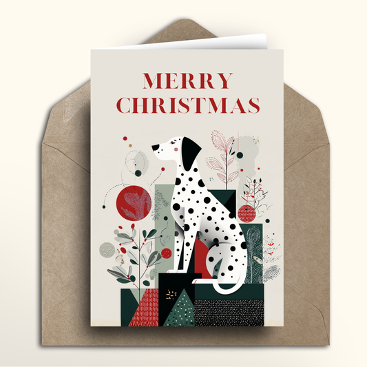 Festive Dalmatian - Card