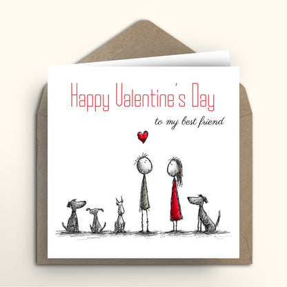 Furry Doodle Valentine card