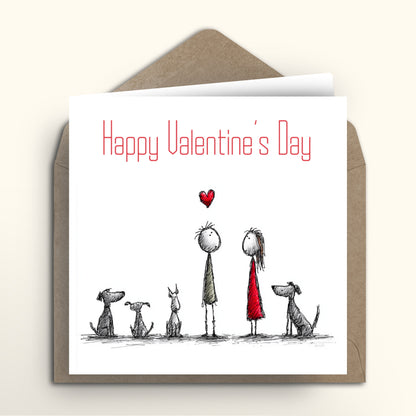 Furry Doodle Valentine card