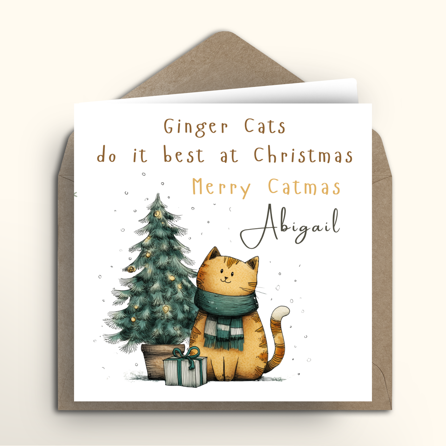 Ginger Cat and Pine