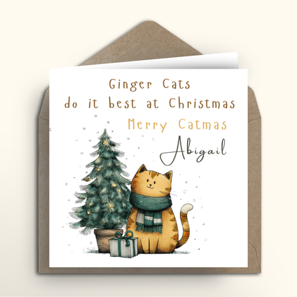 Ginger Cat and Pine