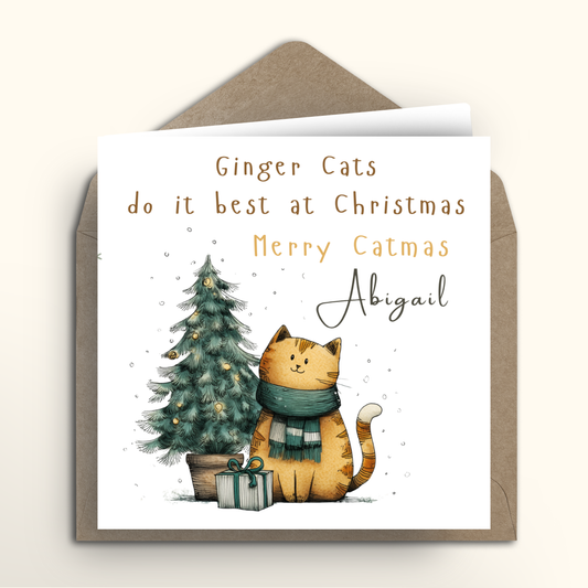 Ginger Cat and Pine