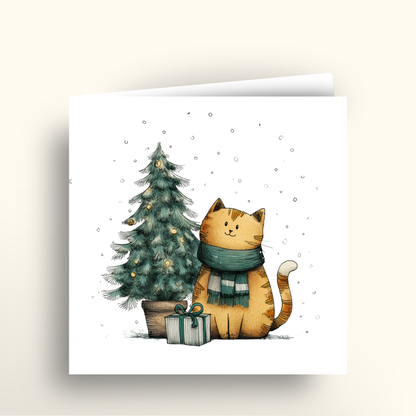 Ginger Cat and Pine