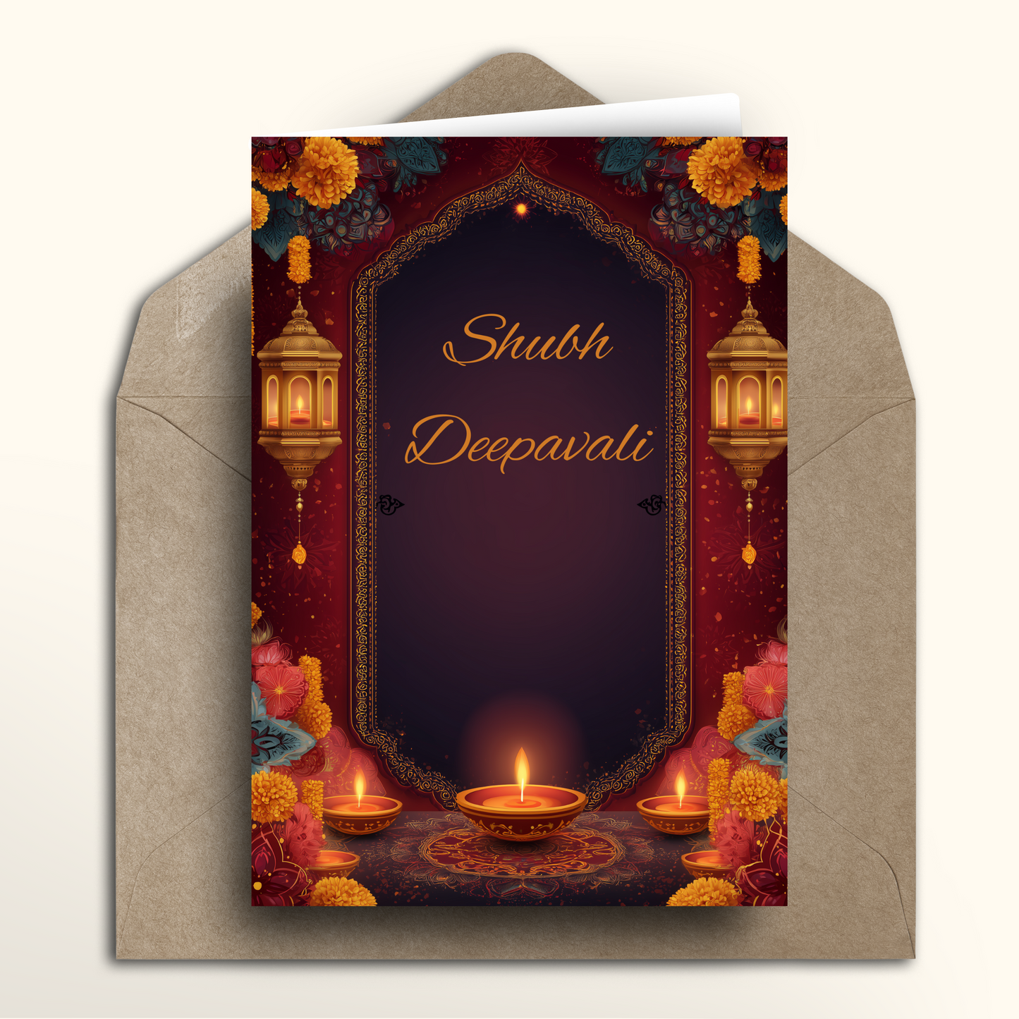 Happy Diwali Lanterns - Card
