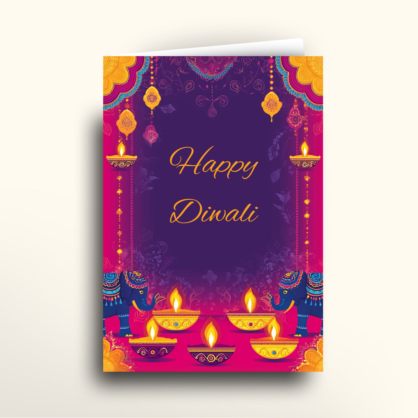 Happy Diwali in Purple - Card