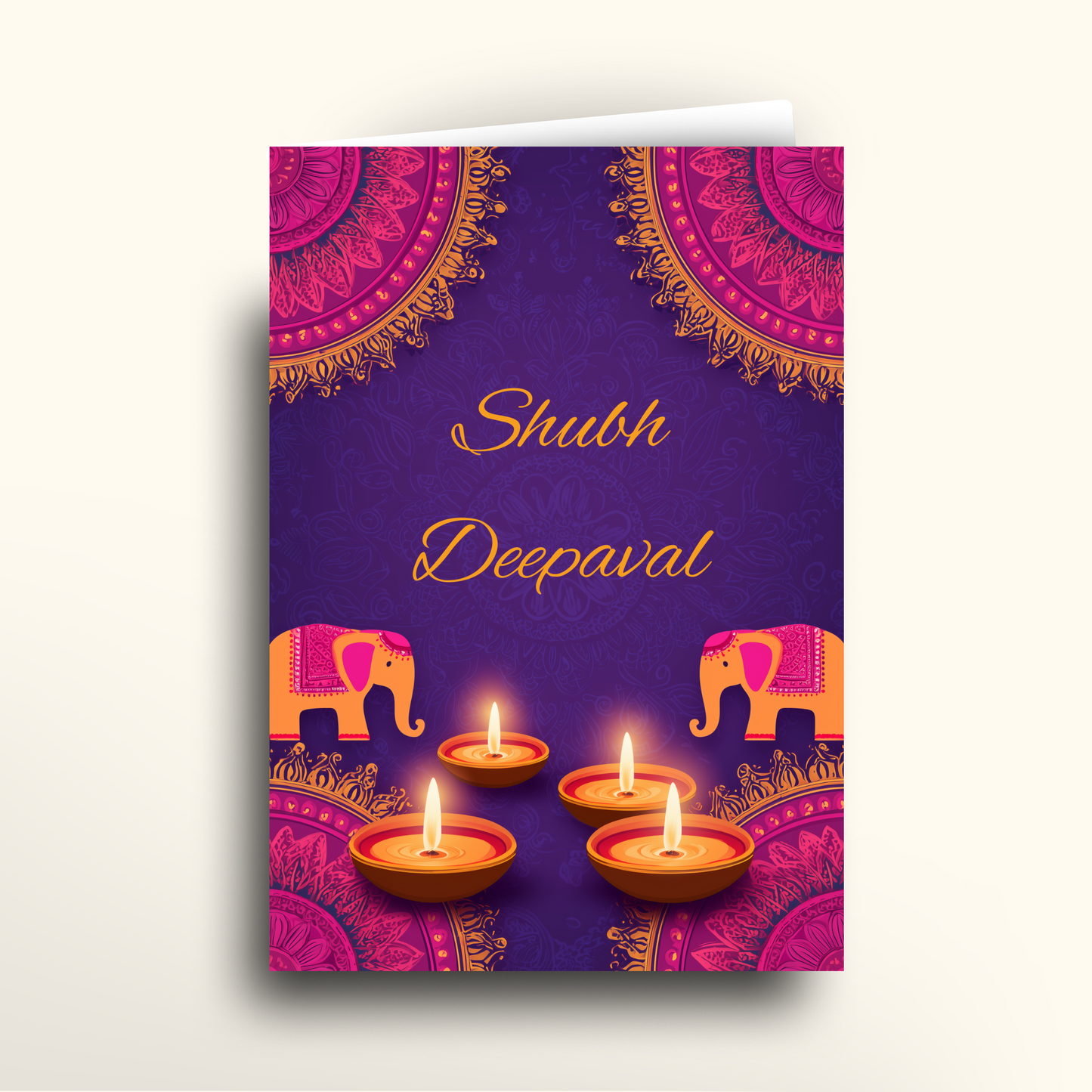 Happy Diwali in Purple - Card
